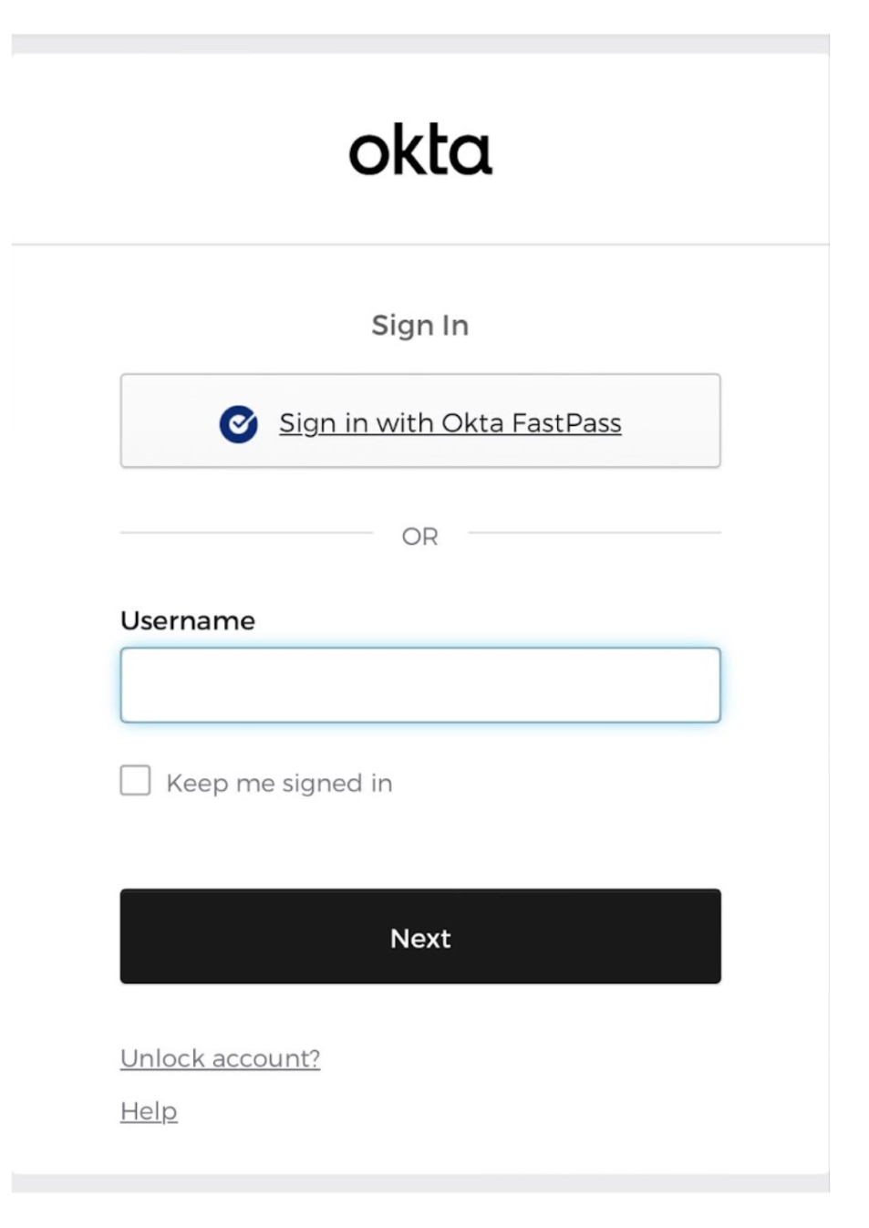 Okta FastPass Signin