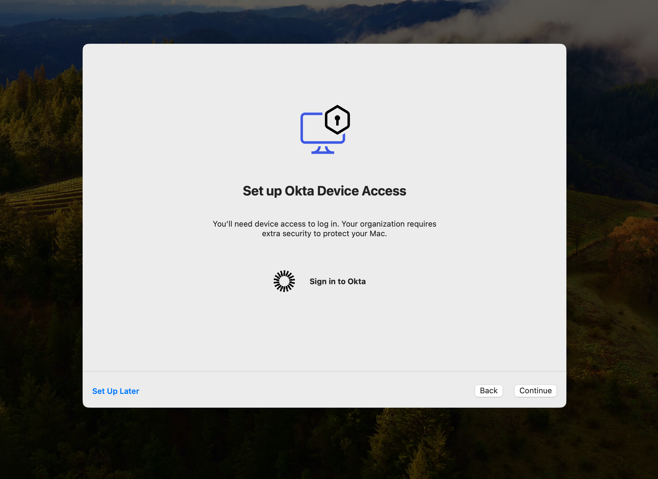 Okta Device Access setup