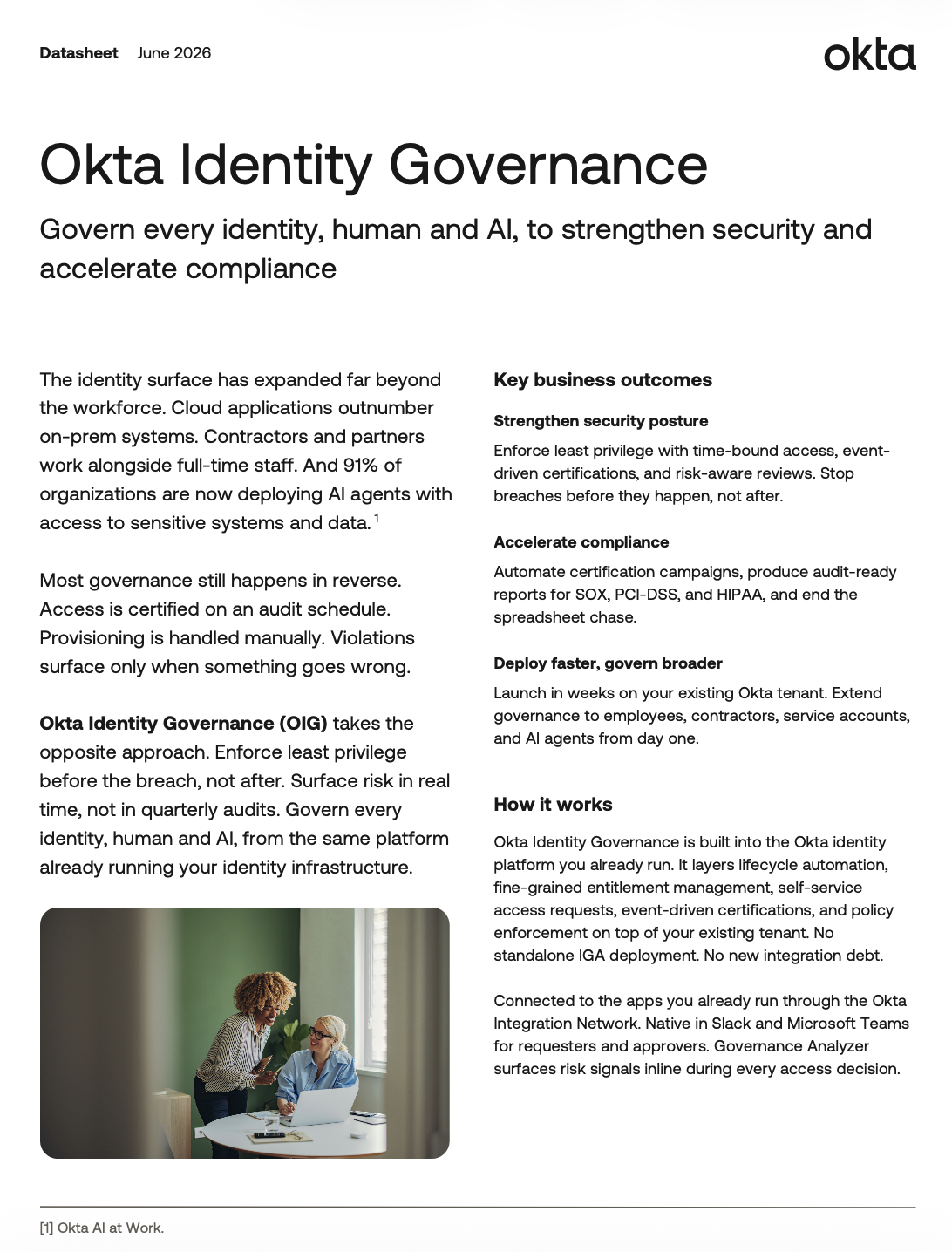 Okta Identity Governance Datasheet