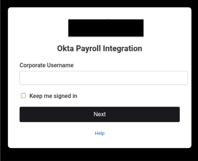 Phishing-Seite, die Okta imitiert