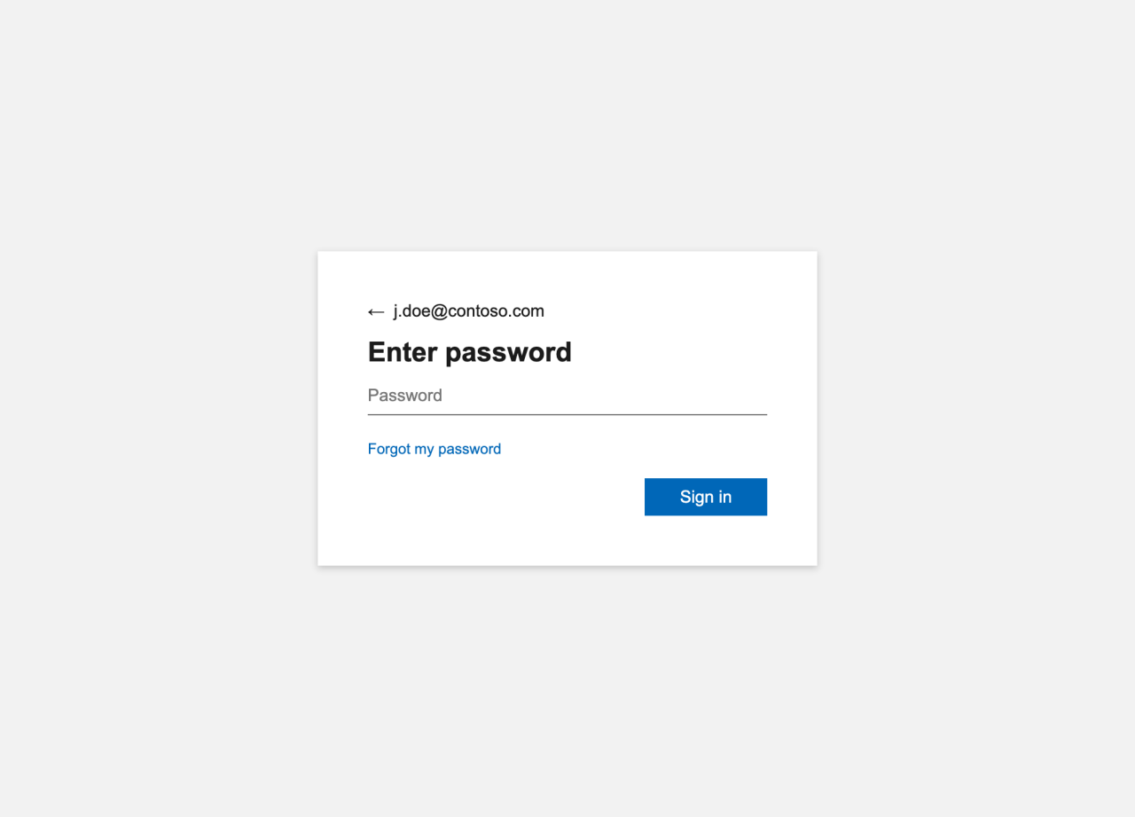 Figure 2. The O-UNC-066 Microsoft password challenge page, regenerated using code extracted from the phishing kit. 