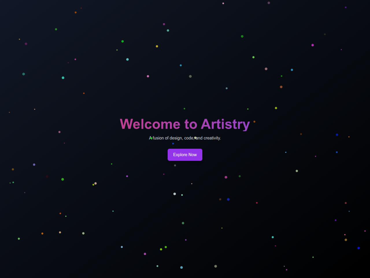 Screenshot of the "Artistic One Page" decoy