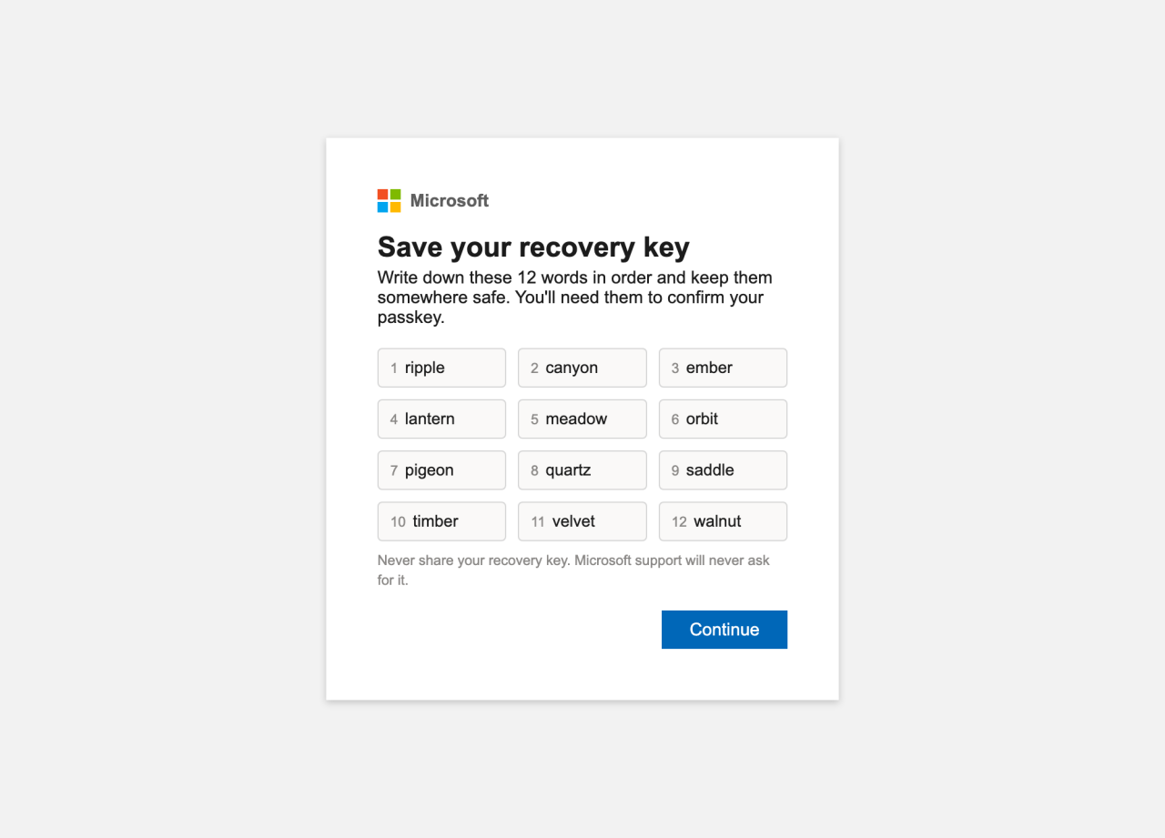 Figure 5. The optional O-UNC-066 passkey page, using code extracted from the phishing kit